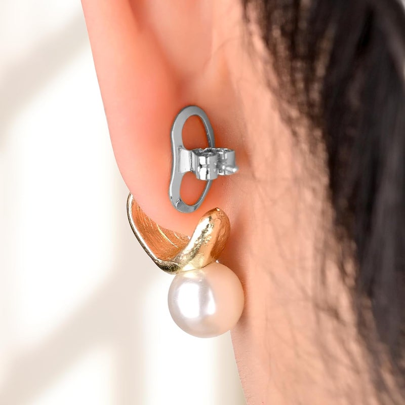 Goffing Earring Backs Replacements for Droopy Ears, Heavy Earrings Lifters, Locking Ear Support for Sensetive Skin, 8 Pairs - Image 3